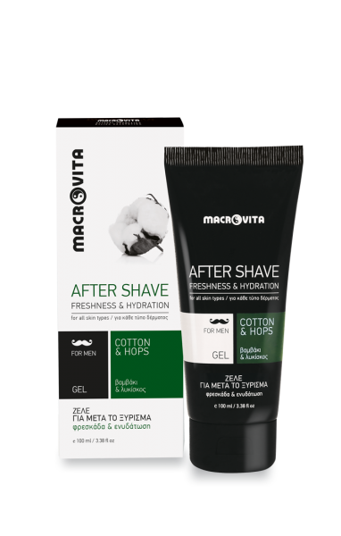 Macrovita Cotton product line for men After shave gel - Gél po holení   100 ml