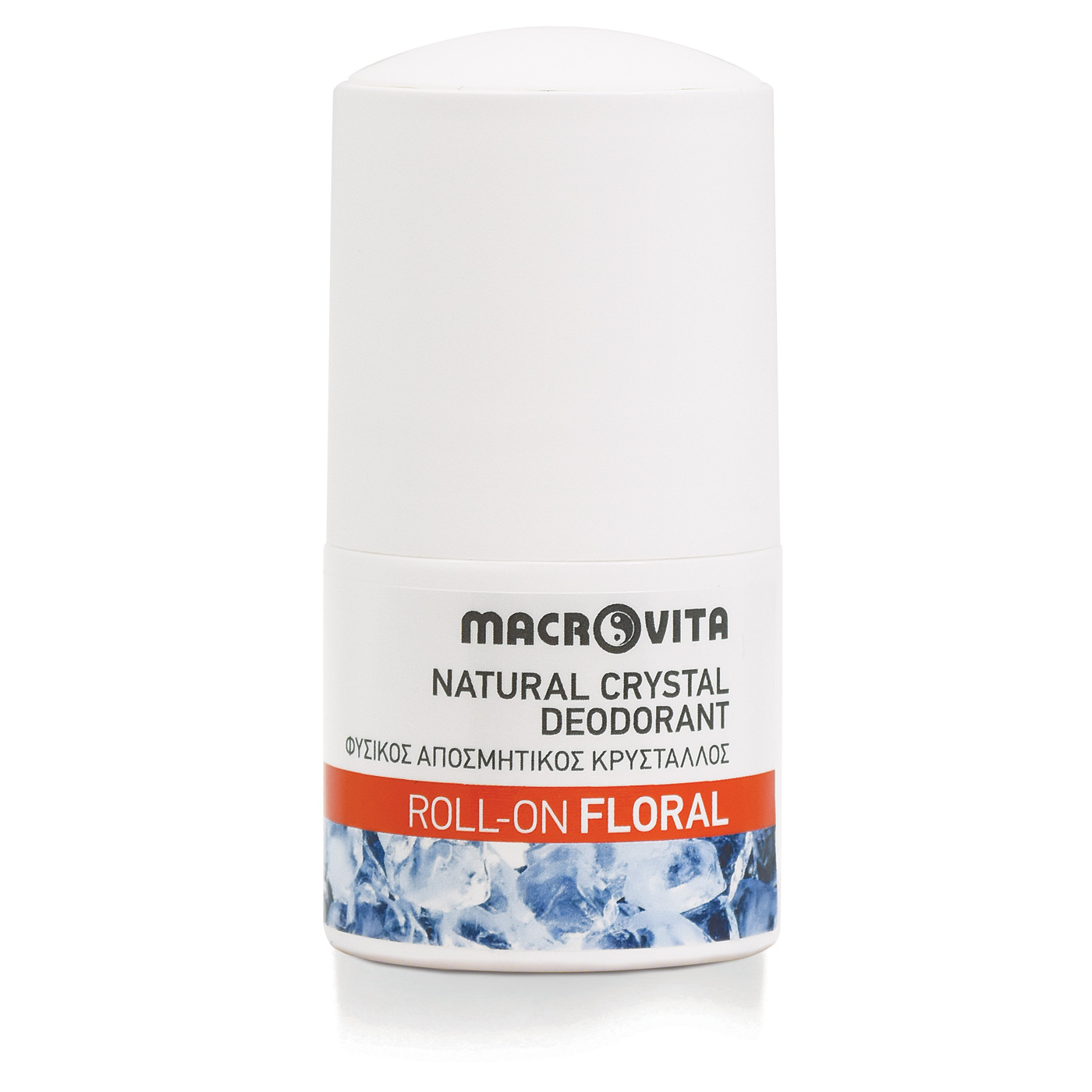 Macrovita Natural Crystal Deodorants Natural crystal deodorant roll-on floral - Prírodný guľôčkový dezodorant s vôňou kvetov  50 ml