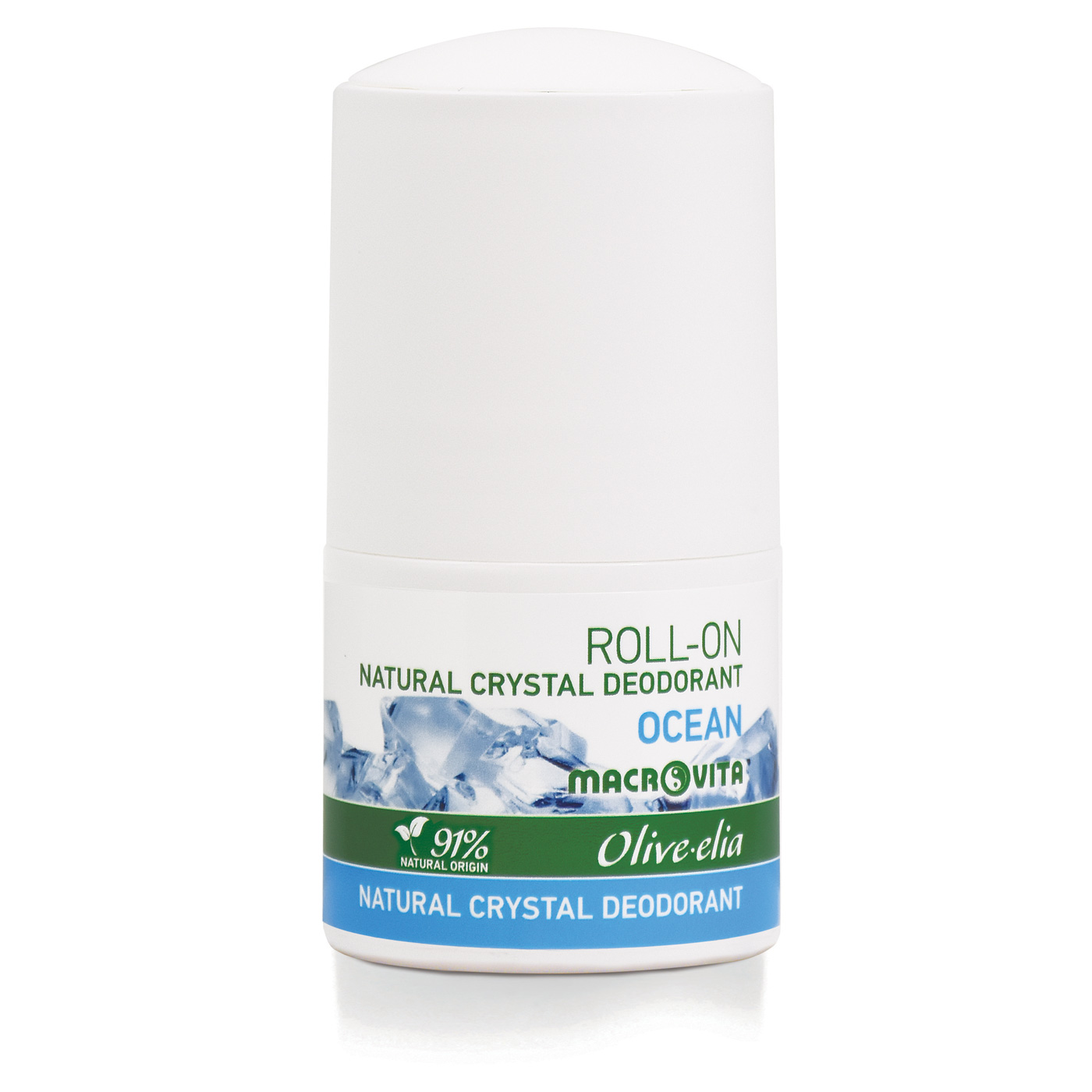 Macrovita Olive-Elia Natural crystal deodorant roll-on - Prírodný guľôčkový dezodorant s morskou vôňou  50 ml