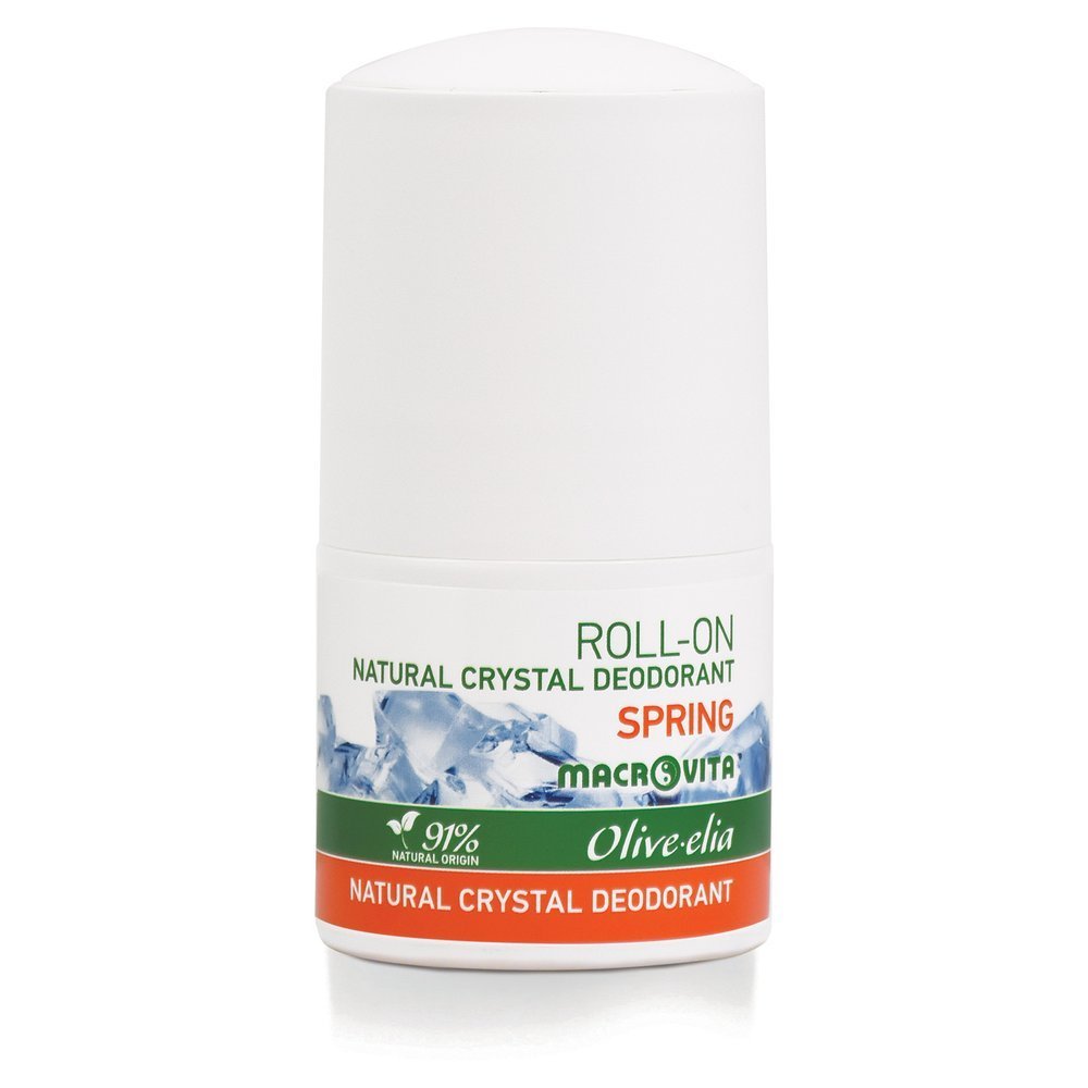 Macrovita Olive-Elia Natural crystal deodorant roll-on spring - Prírodný guľôčkový dezodorant s vôňou kvetín  50 ml