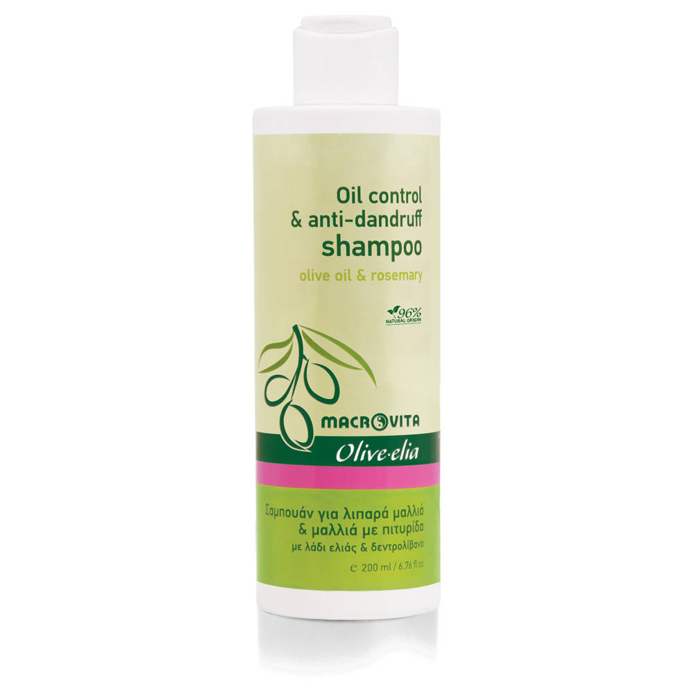 Macrovita Olive-Elia Oil control & anti-dandruff shampoo - Šampón na mastné vlasy s lupinami  200 ml