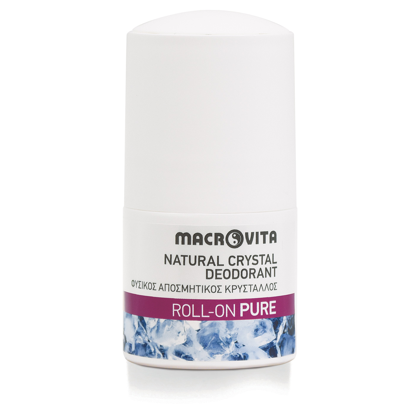 Macrovita Natural Crystal Deodorants Natural crystal deodorant roll-on pure - Prírodný guľôčkový dezodorant s neutrálnou vôňou  50 ml