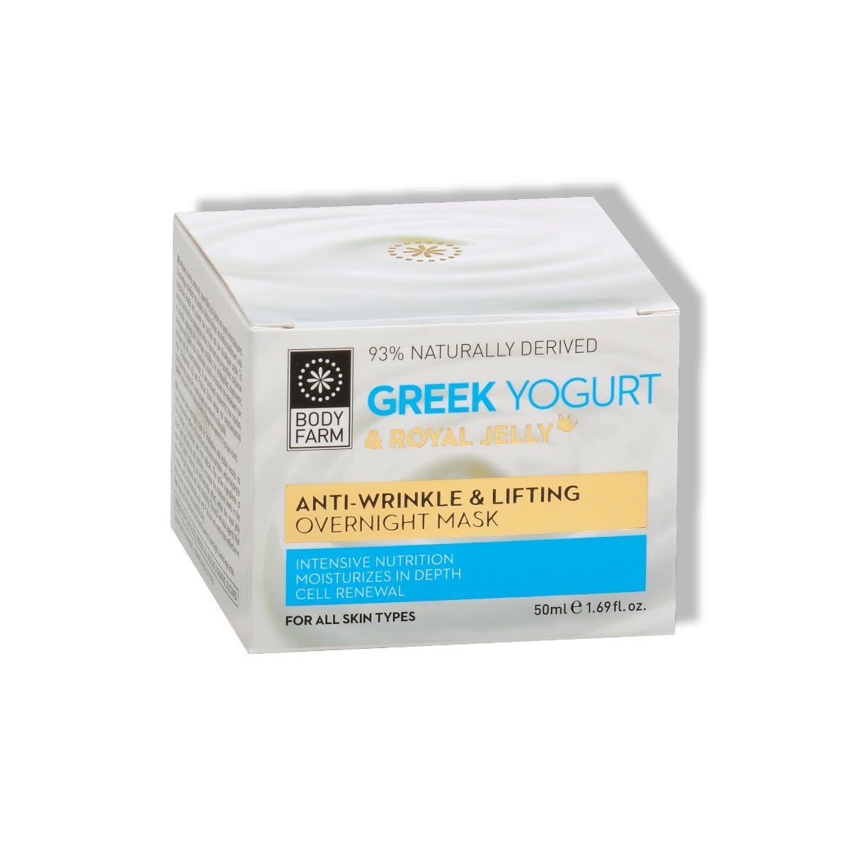 Bodyfarm Greek Yogurt & Royal jelly Anti-wrinkle & lifting overnight mask - Liftingová nočná maska proti vráskam  50 ml