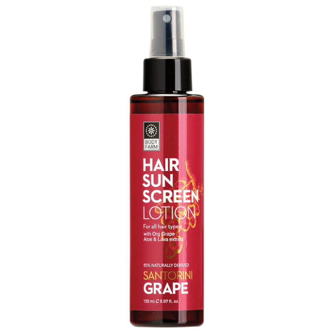 BodyFarm Santorini grape Hair sun screen lotion - Ochranné mlieko na vlasy proti slnku  150 ml