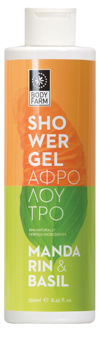 Bodyfarm Shower gel mandarin - basil - Sprchovací gél s mandarinkou a bazalkou  250 ml