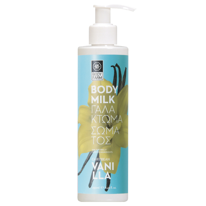 Bodyfarm Body milk vanilla caribbean  - Telové mlieko s vanilkou  250 ml