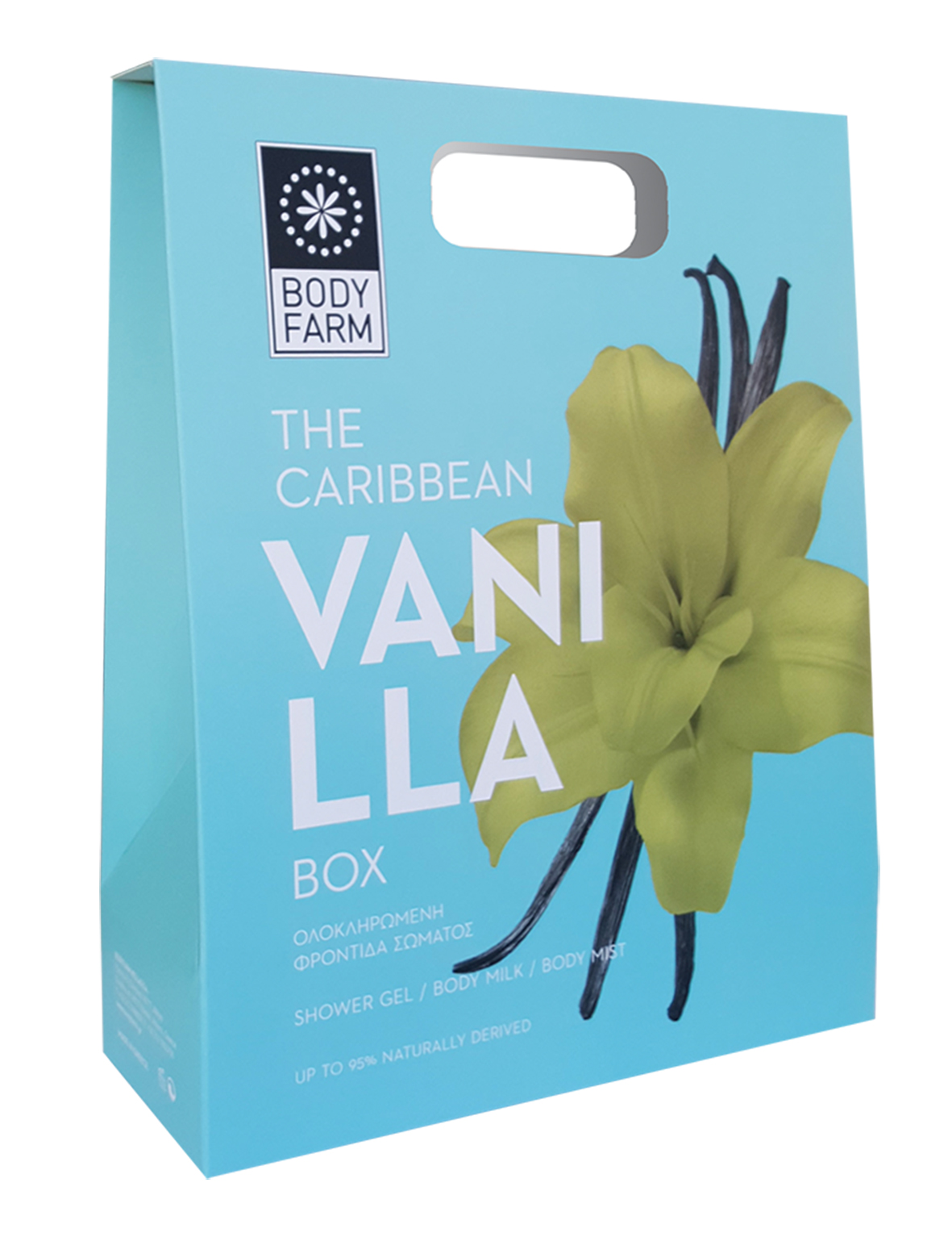 Bodyfarm Box vanilla caribbean -  Darčekový box s vanilkou  250 ml + 250 ml + 100 ml