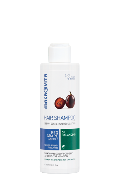 Macrovita Red Grape Oil balancing hair shampoo - Šampón na mastné vlasy  200 ml
