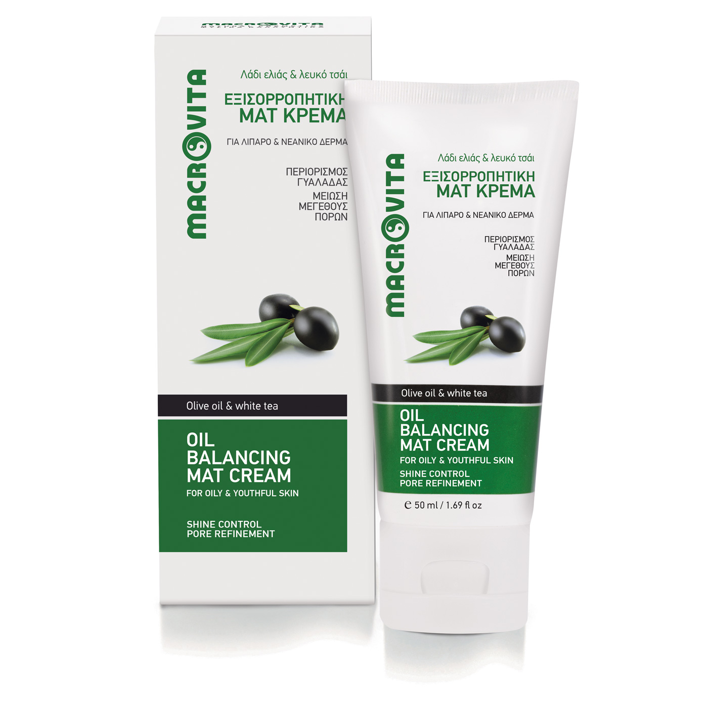 Macrovita Olive oil Oil balancing mat cream - oily & problematic skin - Zmatňujúci krém na mastnú a problémovú pokožku  50 ml