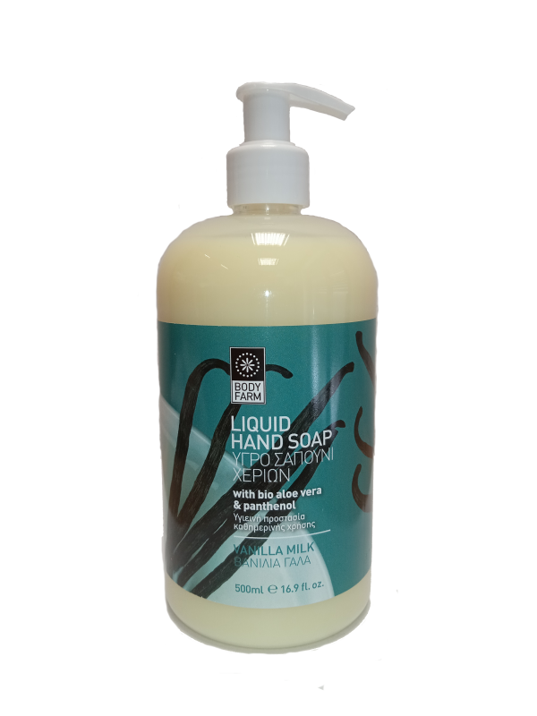 Bodyfarm Liquid hand soap vanilla milk - Tekuté mydlo na ruky s vanilkou a mliekom  500 ml