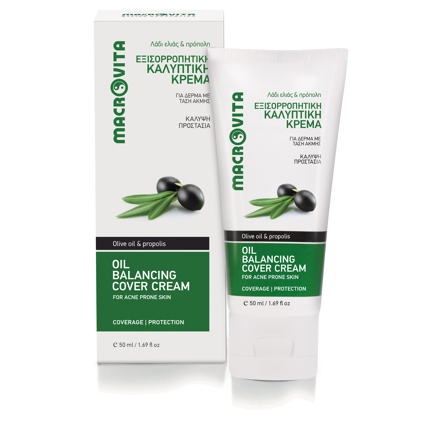 Macrovita Olive oil Oil balancing cover cream - Krycí krém na tvár  50 ml