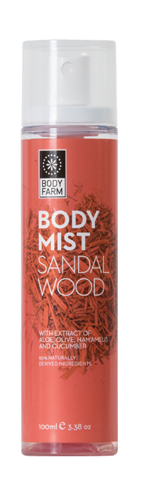 Bodyfarm Body Mist Sandalwood - Telový sprej so santalovým drevom  100 ml