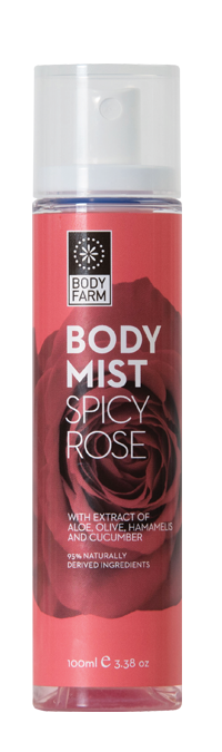 Bodyfarm Body Mist Spicy Rose - Telový sprej s ružou  100 ml