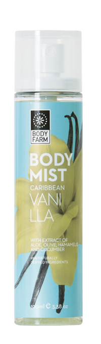 Bodyfarm Body Mist Vanilla Caribbean - Telový Sprej s karibskou vanilkou  100 ml
