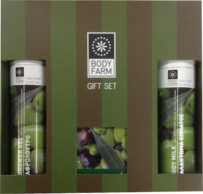 BodyFarm Gift pack olive oil (shower gel + body milk+soap) - Veľký darčekový set s olivovým olejom I  250 ml + 250 ml + 125 g