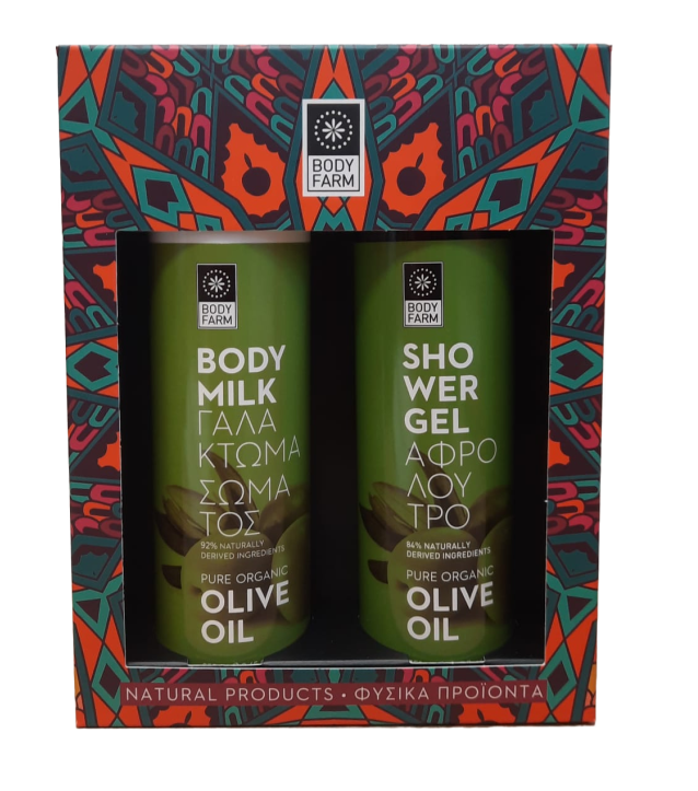 BodyFarm Gift pack olive oil (SG + BM) - Darčekový set s olivovým olejom  250 ml + 250 ml