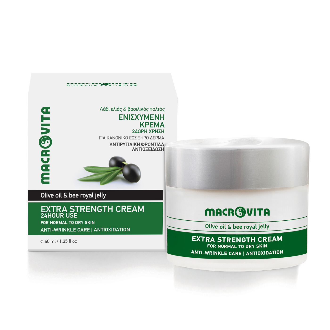 Macrovita Olive Oil Extra strength cream normal to dry skin - Extra posilňujúci krém pre normálnu a suchú pokožku  40 ml