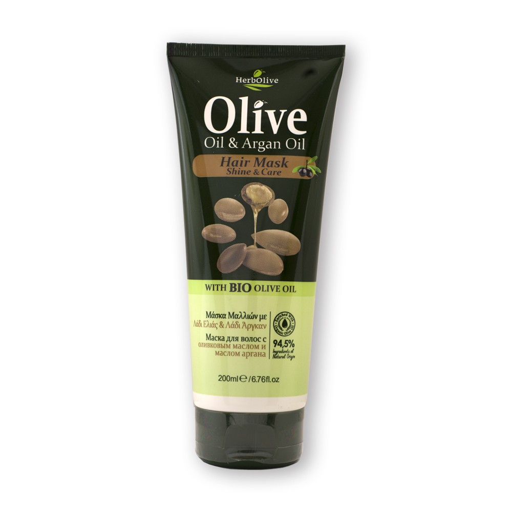 Madis Herbolive Hair mask shine & care with argan oil - Maska na vlasy s arganovým olejom - lesk a starostlivosť v tube  200 ml