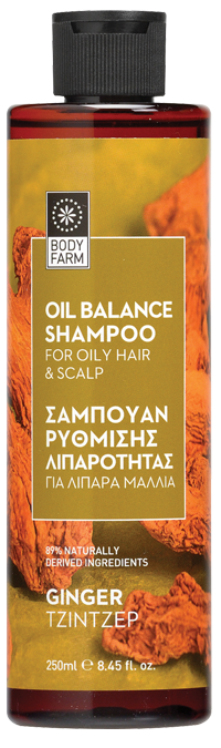 Bodyfarm Shampoo Ginger - Šampón so zázvorom na mastné vlasy  250 ml