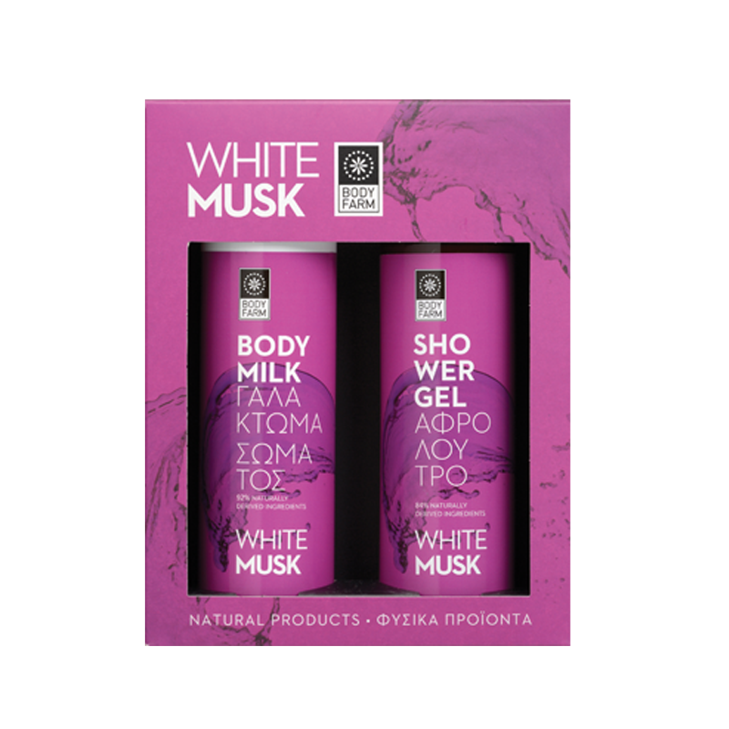 BodyFarm Gift set White Musk (Shower gel & Body Milk) - Darčekový set s bielym pižmom  250 ml + 250 ml