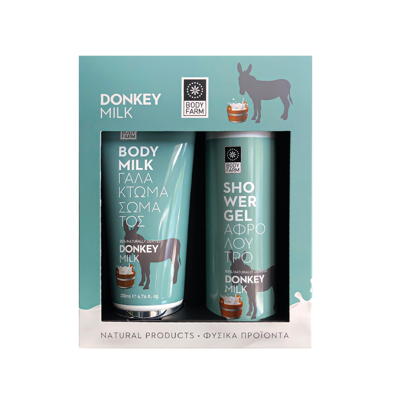 Bodyfarm Donkey Milk Gift Pack - Darčekový set Donkey milk (sprch.gél + telové mlieko)  250 ml + 200 ml