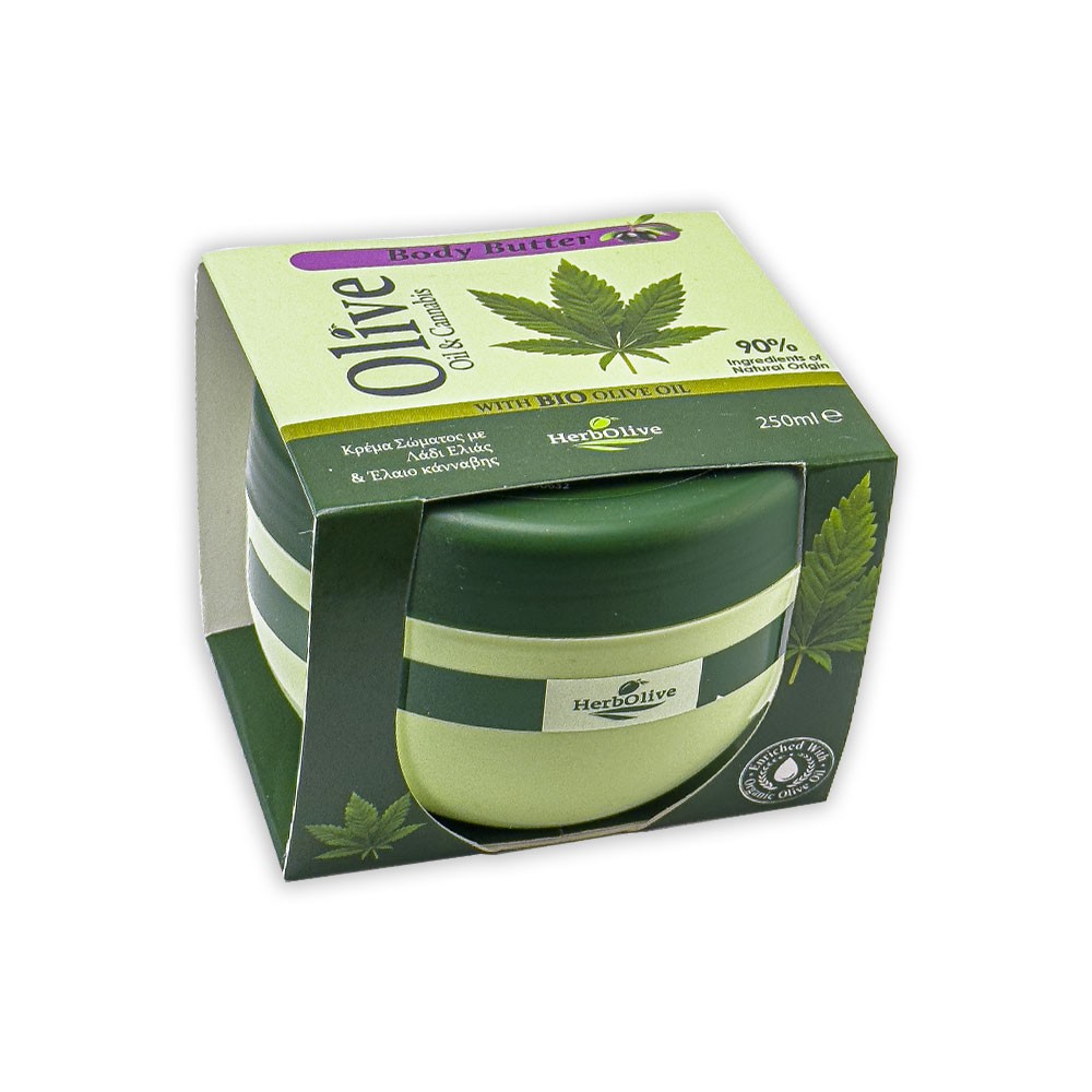 Madis Herbolive Body butter cannabis - Telové maslo s konopným olejom  250 ml