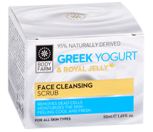 Bodyfarm Greek Yogurt & Royal jelly Face cleansing scrub - Peeling na tvár  50 ml