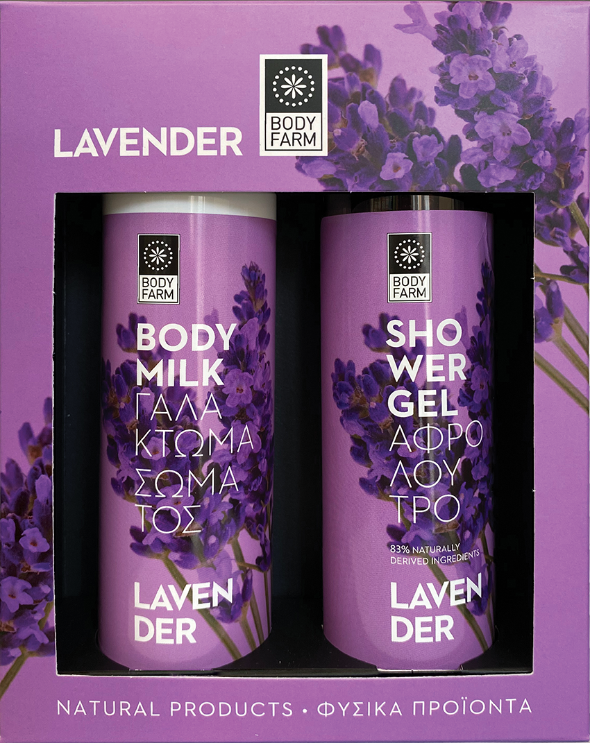 Bodyfarm Gift pack Lavender (showe gel + body milk) - Darčekový set s Levanduľou  250 ml  + 250 ml