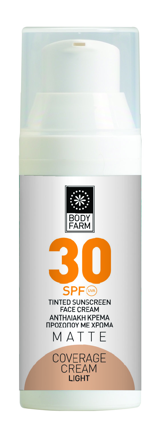 Bodyfarm Sun care Face cream SPF 30 Coverage Light - Svetlý krycí krém na tvár SPF 30  50 ml