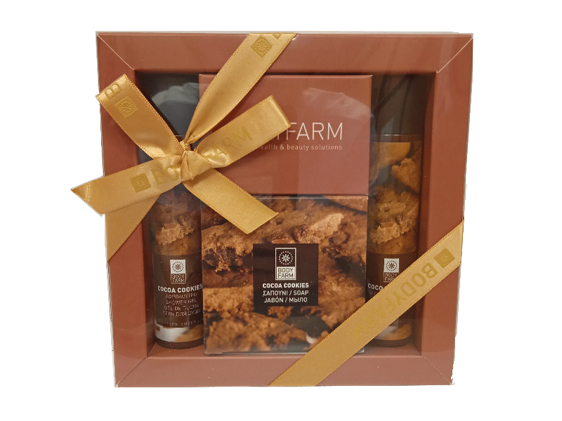 BodyFarm Mini gift set Cocoa cookies  -  Mini darčekový set s kakaovými cookies  50 ml + 50 ml + 110 ml