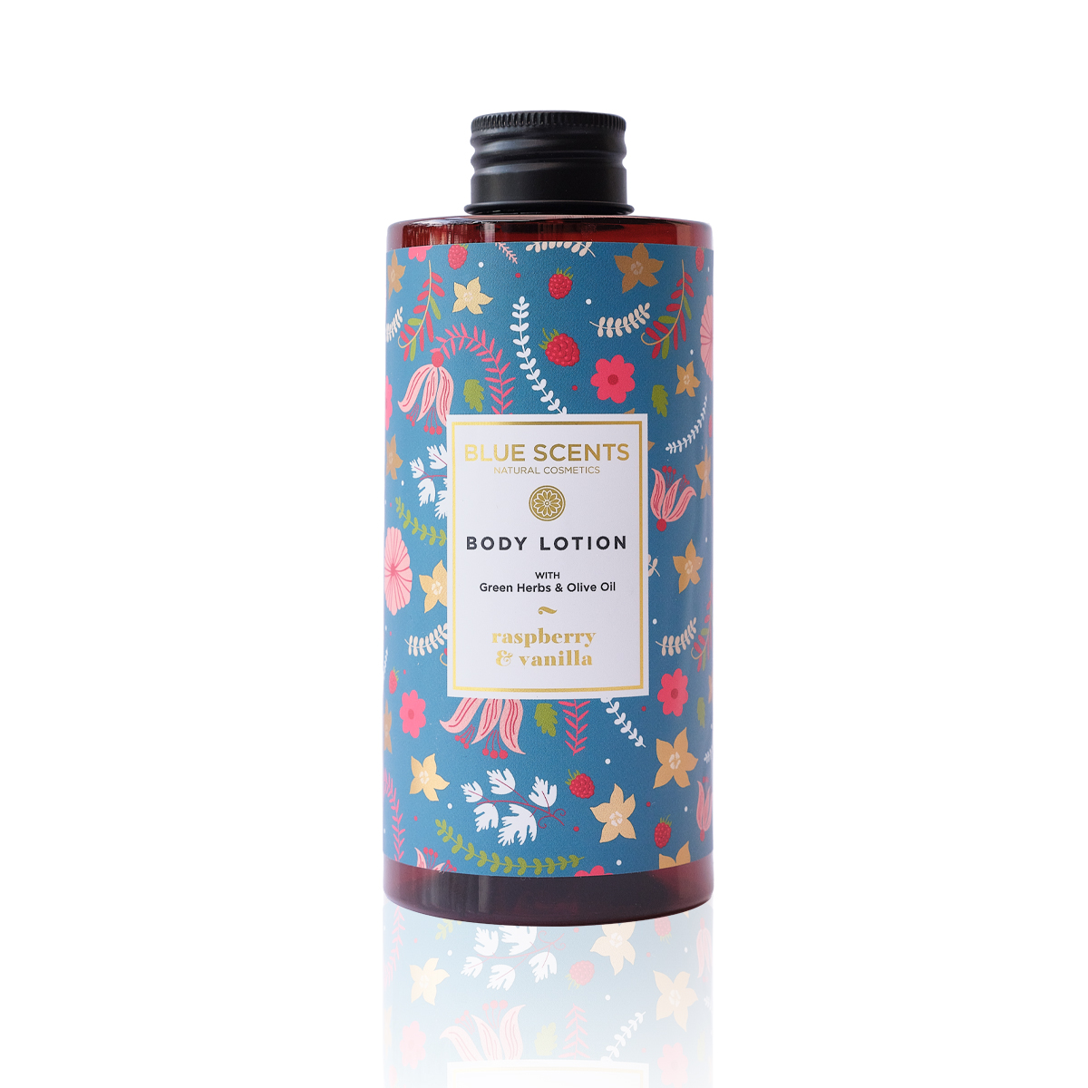 Blue Scents Shower gel golden raspberry & vanilla - Telové mlieko s malinami a vanilkou  300 ml