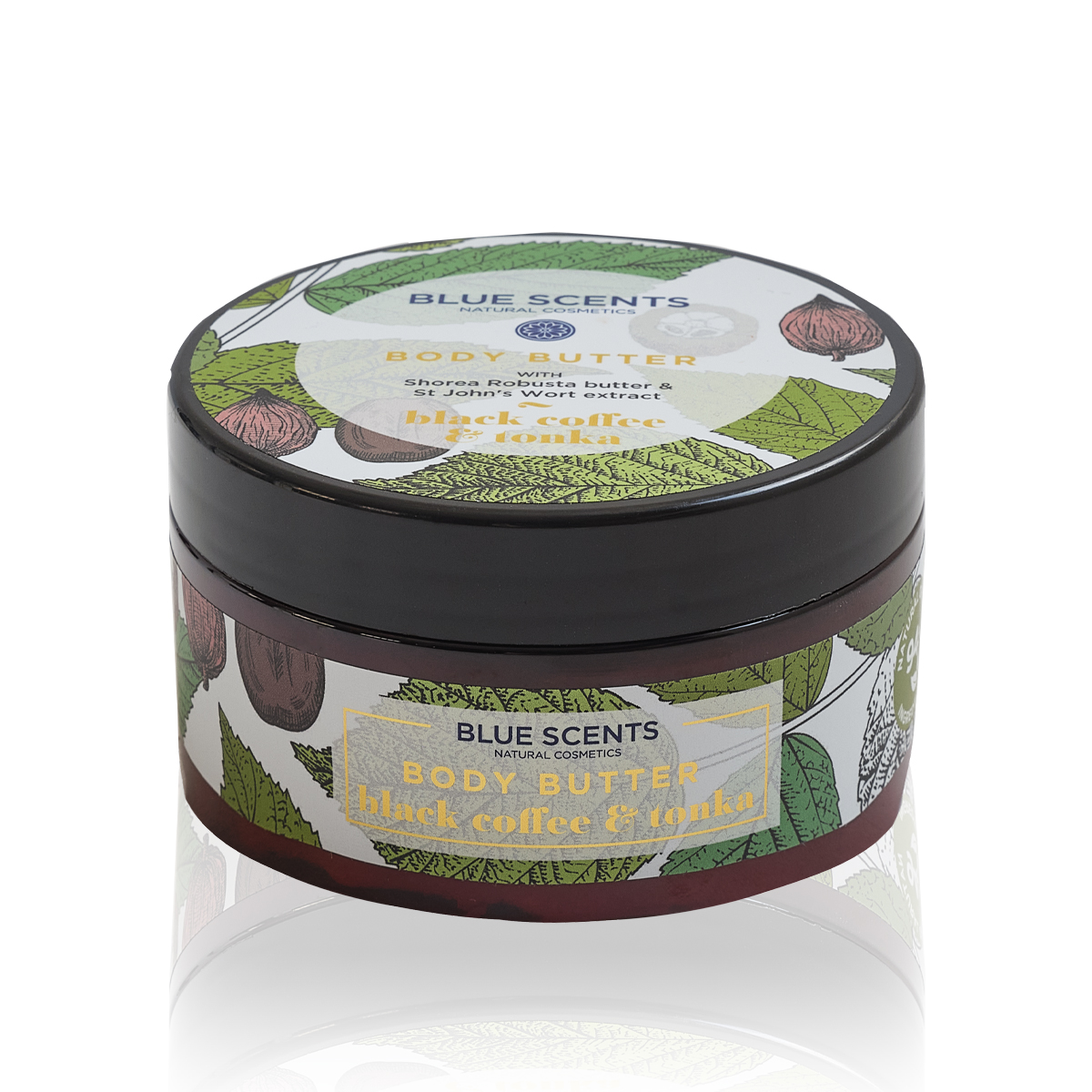 Blue Scents Body butter black coffee & tonka - Telové maslo s kávou a fazuľou tonka  200 ml
