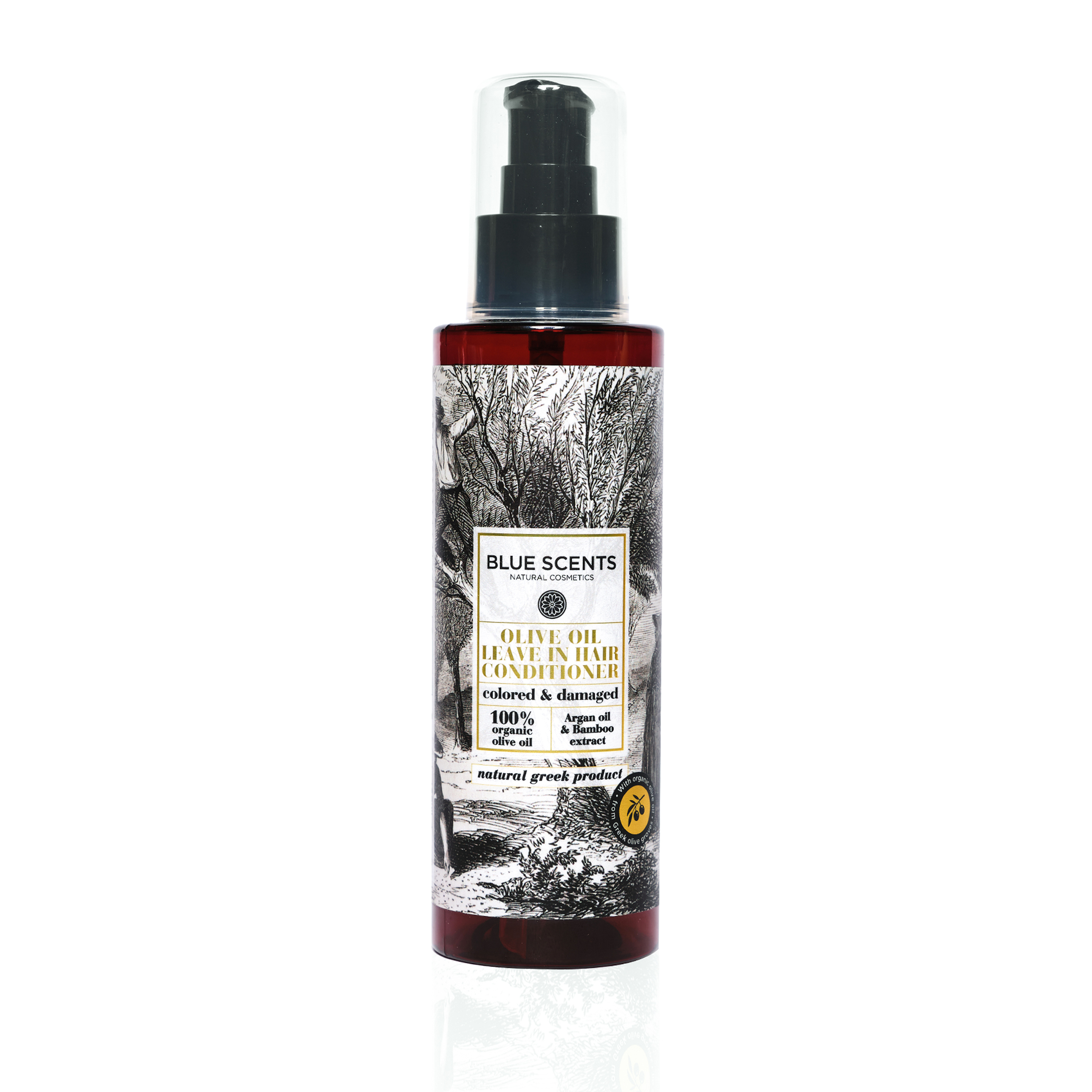 Blue Scents  Leave in hair conditioner olive oil - colored & damaged - Bezoplachový kondicionér na vlasy s olivovým olejom pre farbené a poškodené vlasy  150 ml