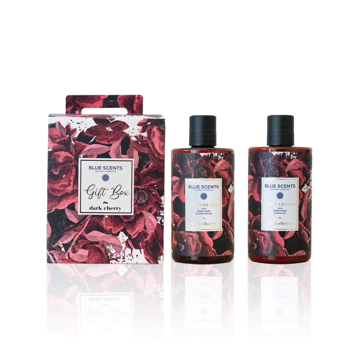 Blue Scents Gift box dark cherry - Darčekový box s tmavou čerešňou 300 ml + 300 ml
