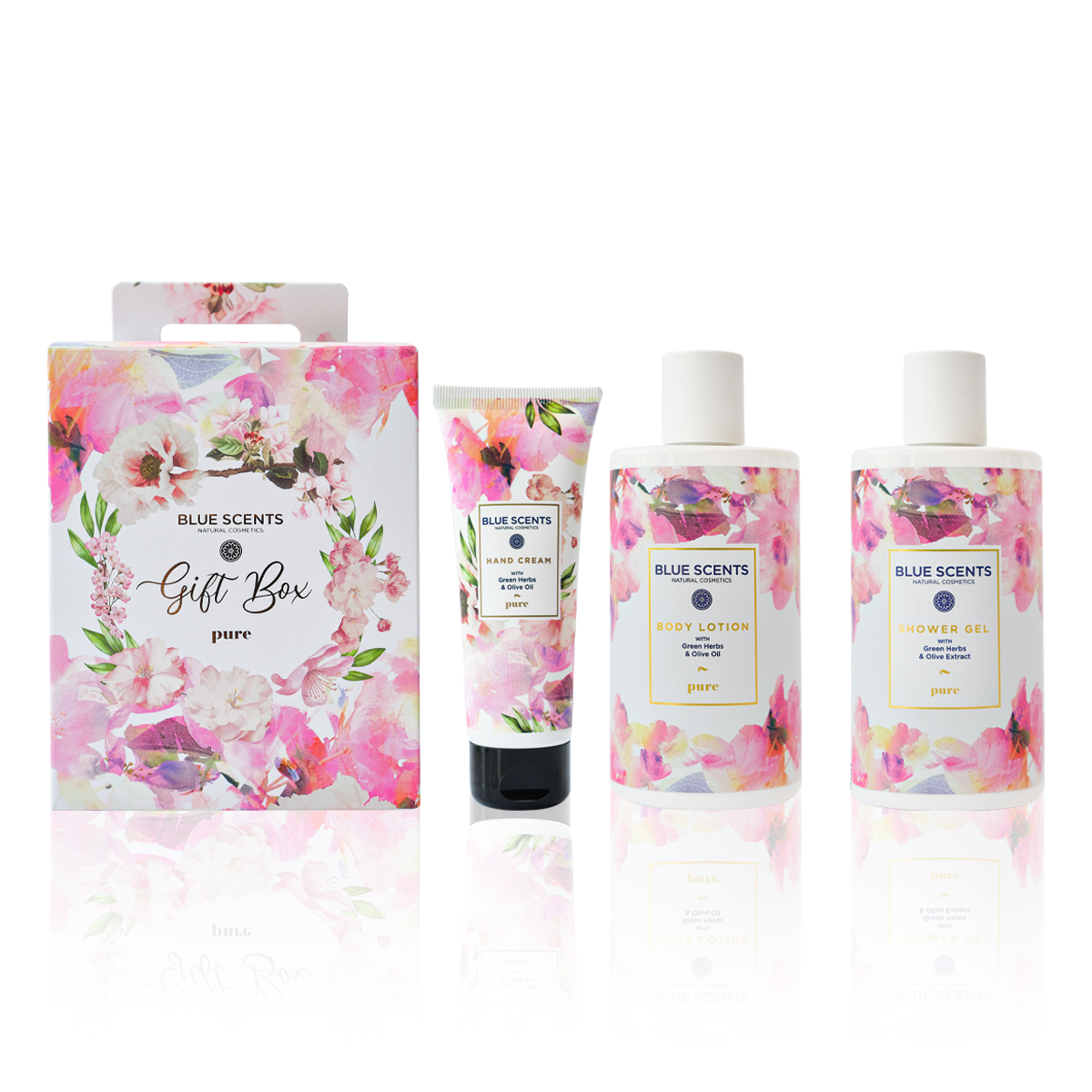 Blue Scents Gift box pure - Darčekový box pure 300 ml + 300 ml + 75 ml