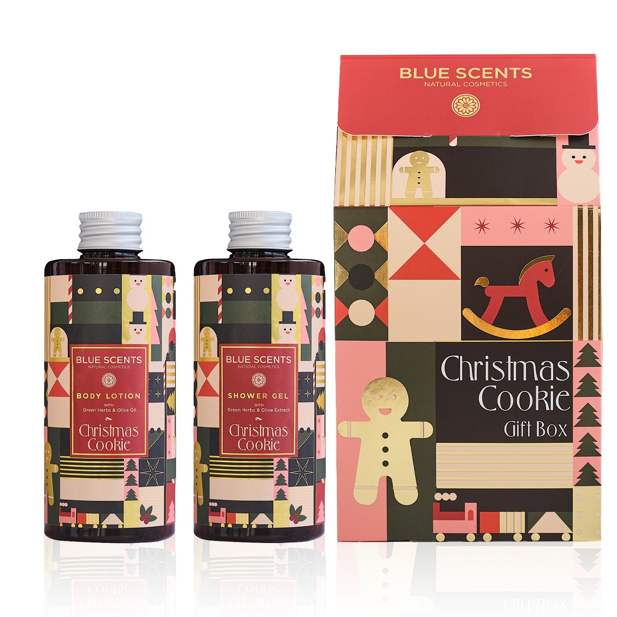Blue Scents Gift Box Christmas cookie  - Darčekový box s vôňou vianočných koláčikov  300 ml + 300 ml