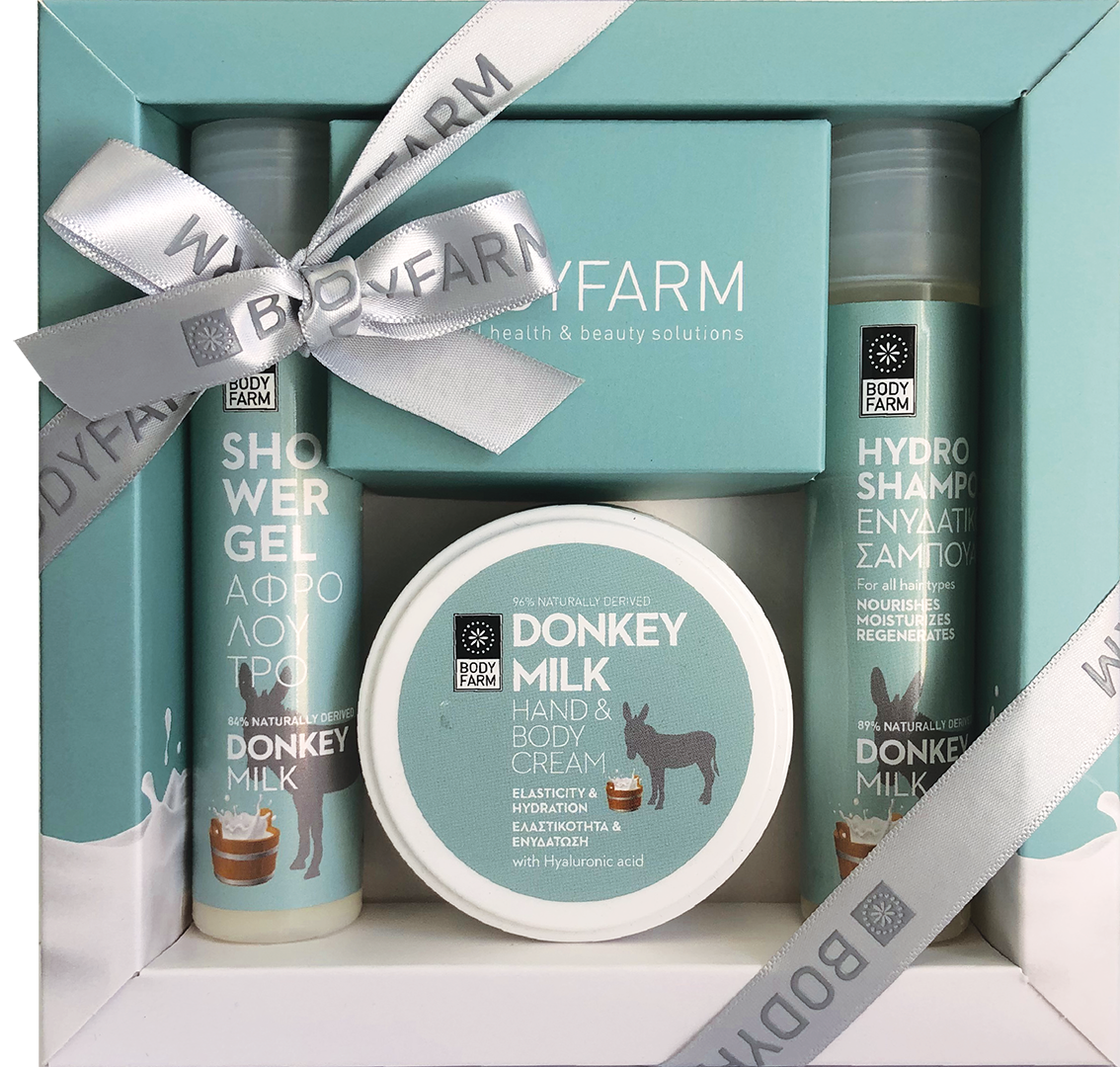 BodyFarm Donkey milk Mini gift set - Donkey milk Mini darčekový set IV  50 ml + 50 m + 50 ml