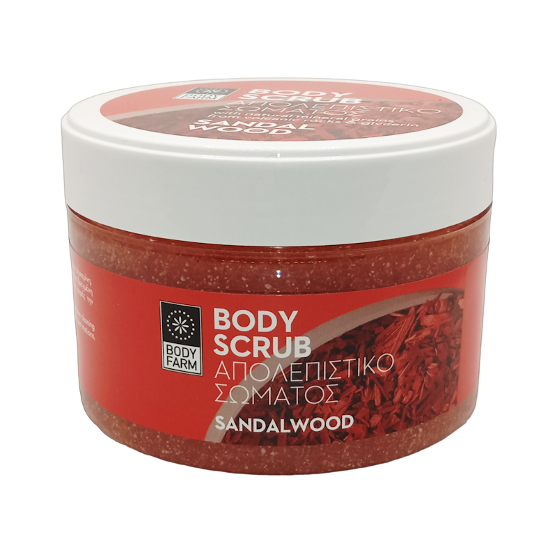 Bodyfarm Body scrub Sandalwood - Telový peeling Santalové drevo  200 ml