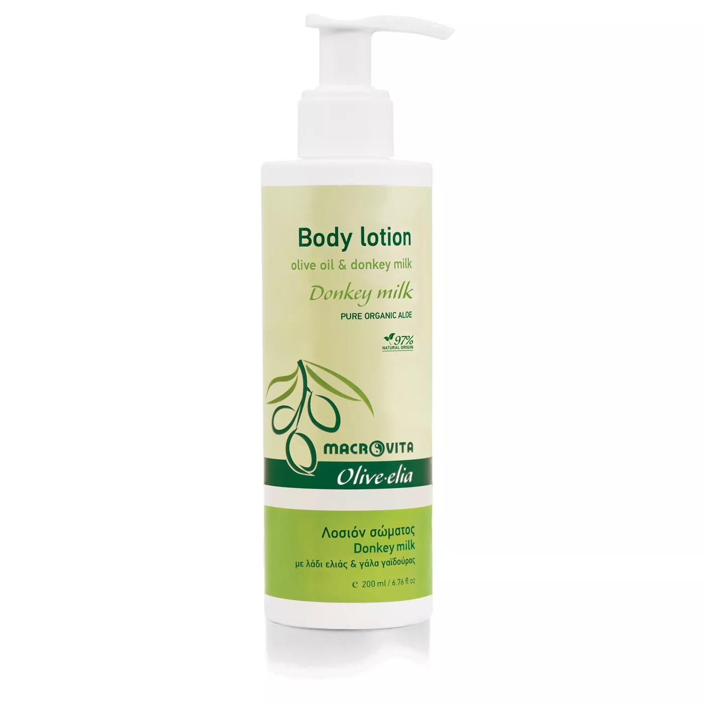 Macrovita Olive-Elia Body lotion donkey milk - Olive-Elia Telové mlieko s oslím mliekom  200 ml