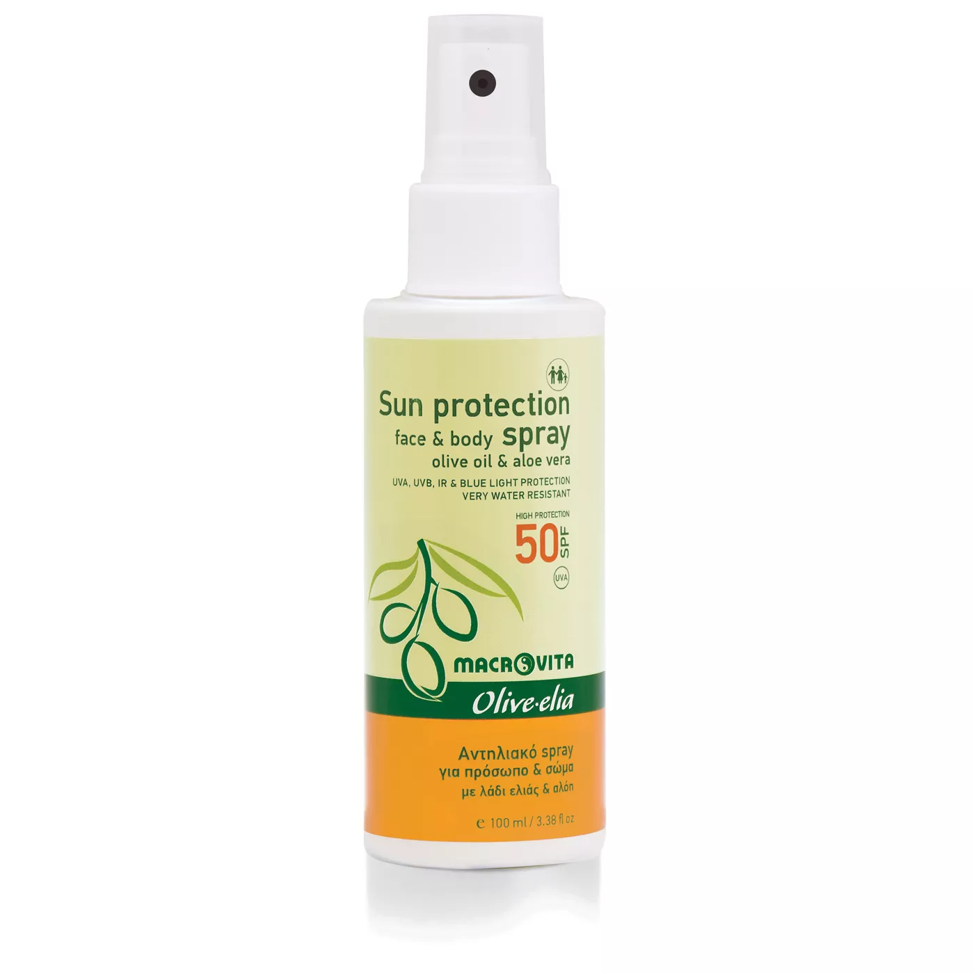 Macrovita Olive-Elia Sun Protection SPF 50 face & body spray - Sun Protection Sprej na tvár a telo SPF 50  100 ml