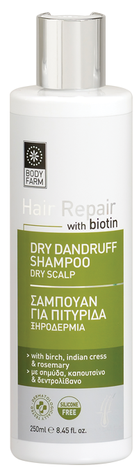 BodyFarm Hair Repair Dry dandruff shampoo, dry scalp - Šampón na suché lupiny/suchú pokožku hlavy  250 ml