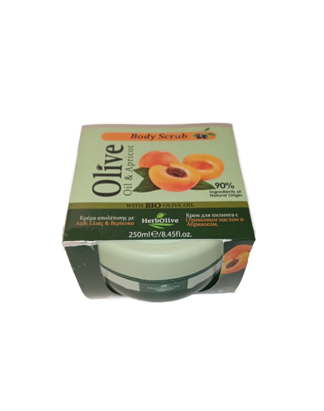 Madis Herbolive Body scrub cream apricot - Telový peeling s marhuľami  250 ml