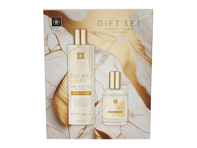 BodyFarm Gift set Seet Tiare (Eau de toilette & Shower gel) - Darčekový set Sweet Tiare  50 ml + 250 ml