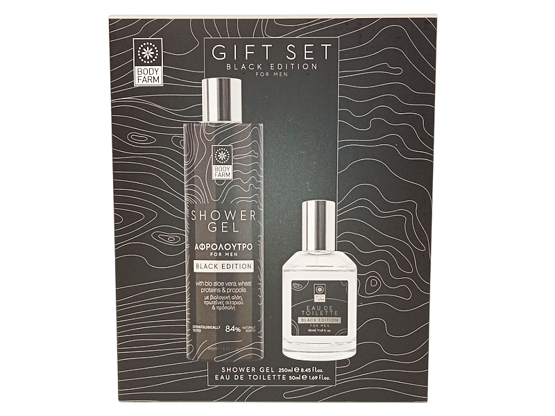 BodyFarm Gift set Black Edition (Eau de toilette & Shower gel) - Darčekový set Black Edition  50 ml + 250 ml