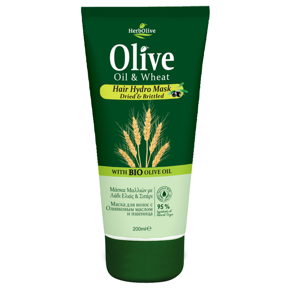 Madis Herbolive Hair hydro mask with wheat - Maska na vlasy s pšenicou v tube - hydr. pre suché a krehké vlasy  200 ml