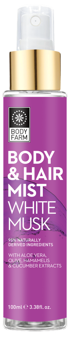 Bodyfarm Body mist white musk - Telový a vlasový sprej s bielym pižmom  100 ml