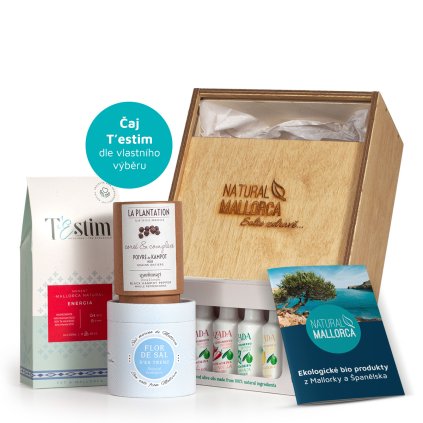 Drevena krabicka solny kvet pepr oleje caj XMAS web