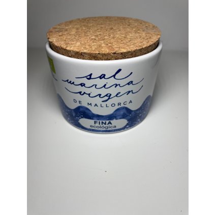 Panenská mořská sůl jemnozrnná v keramické dóze 125g