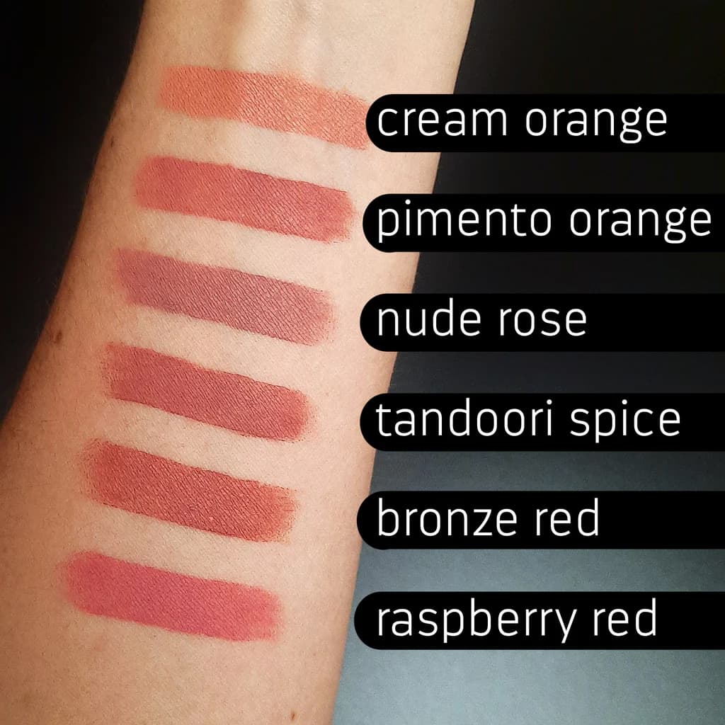 Prírodné rúže Ponio odtiene