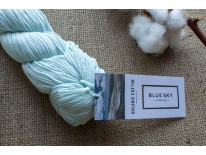 Organic Cotton Skinny biobavlna Blue Sky Fibers 301 Glacier Svetlo modrá Biobavlnka sk kópia